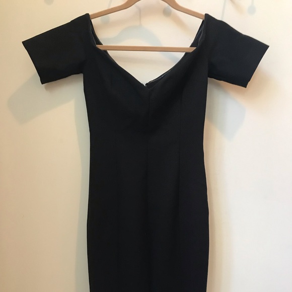 Cinq à Sept Birch Off-The-Shoulder Dress Black Sz2 - Picture 4 of 7